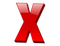 Red X Letter PNG