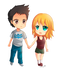 Romantic Anime Couple PNG Clipart