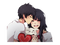 Romantic Anime Couple PNG Image