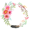 Round Flower Frame PNG Free Download