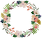 Round Flower Wreath PNG Clipart