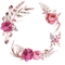 Round Flower Wreath PNG Free Image