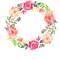 Round Flower Wreath PNG Image