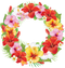 Round Flower Wreath PNG Photo