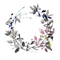 Round Flower Wreath PNG Picture