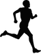 Running Silhouette Background PNG Image