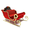 Santa Sleigh Background PNG Image