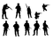 Silhouette Army PNG Picture