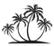 Silhouette Coconut Tree PNG Image