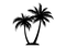 Silhouette Coconut Tree PNG