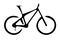 Silhouette Mountain Bike PNG HD Image