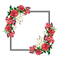 Square Flower Frame PNG Pic