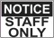 Staff Only Sign PNG Free Image