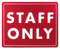 Staff Only Sign Transparent