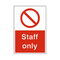 Staff Only Transparent