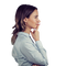 Thinking Woman PNG Photo