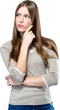 Thinking Woman PNG Pic