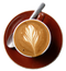 Top View Cappuccino PNG Picture