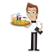 Waiter Serving Food PNG Image File