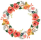 Watercolor Flower Wreath PNG Free Download