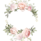 Watercolor Flower Wreath PNG Picture