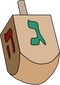 Wooden Dreidel PNG Free Image