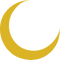 Yellow Crescent Moon PNG Clipart