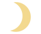 Yellow Crescent Moon PNG