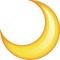 Yellow Crescent Moon Transparent