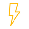 Yellow Thunderbolt PNG File