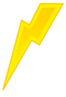 Yellow Thunderbolt PNG Free Download